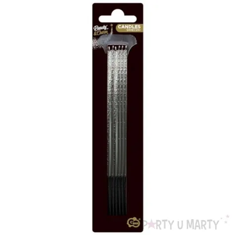 swieczki urodzinowe ombre kolorowy brokat godan 6 szt