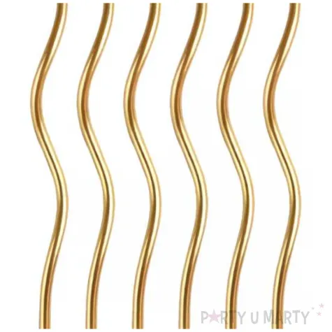 swieczki urodzinowe swiderki metaliczne zloty godan 16 cm 6 szt