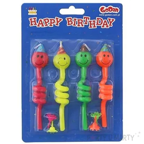 swieczki usmiechy na spiralach 4 szt