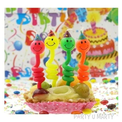 swieczki usmiechy na spiralach 4 szt