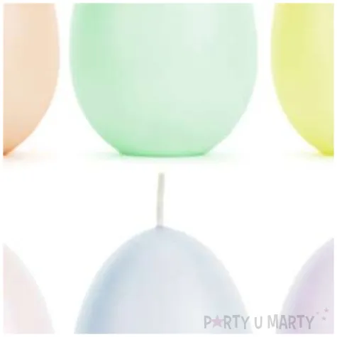 swieczki wielkanoc pastelowe jajka mix partydeco 70 mm 6 szt
