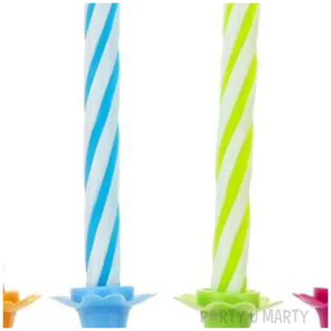 swieczki zestaw w paski godan 6 cm 75 szt