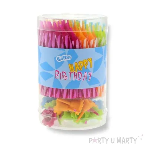 swieczki zestaw w paski godan 6 cm 75 szt