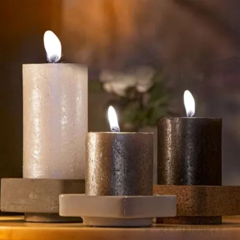 swiecznik 3w1 zloto beton korek bolsius 96 91 mm