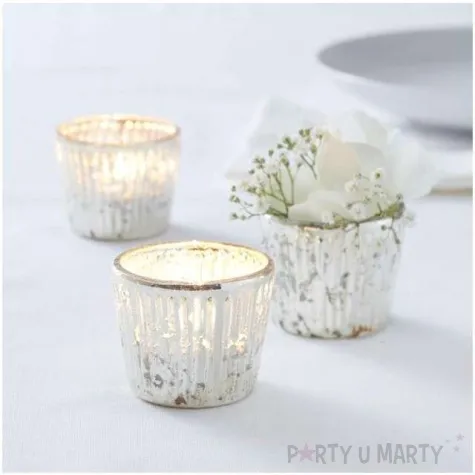 swiecznik antique glass ginger ray szklany 5 5 x 4 5 cm