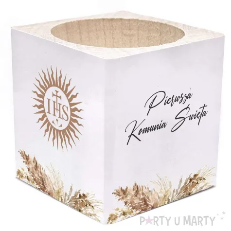 swiecznik komunia swieta boho 4 7x4 8 cm