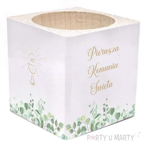 swiecznik komunia swieta eukaliptus beauty 4 7x4 8 cm