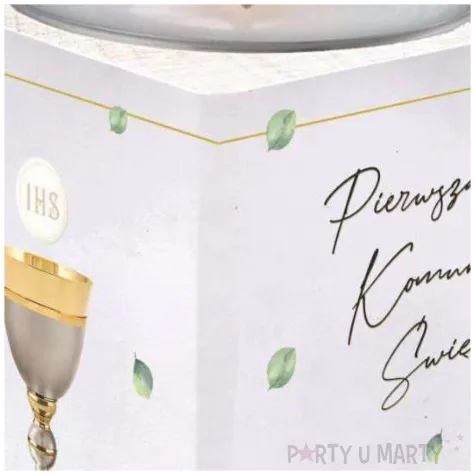 swiecznik komunia swieta eukaliptus z hostia 4 7x4 8 cm