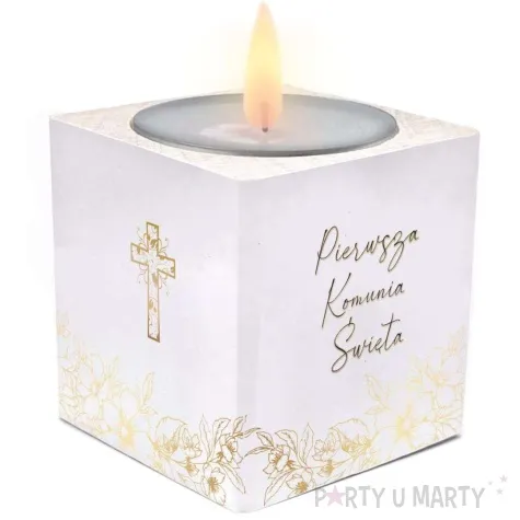 swiecznik komunia swieta gold line 4 7x4 8 cm