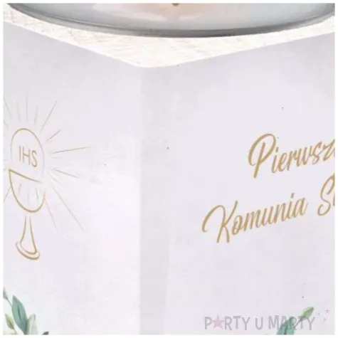 swiecznik komunia swieta mietowa geometria 4 7x4 8 cm