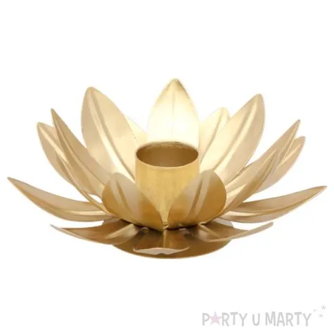 swiecznik metalowy lilia classic zloty chaks 5 x 11 5 cm