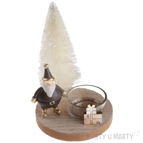 swiecznik swiateczna choinka i prezenty santex 14 cm