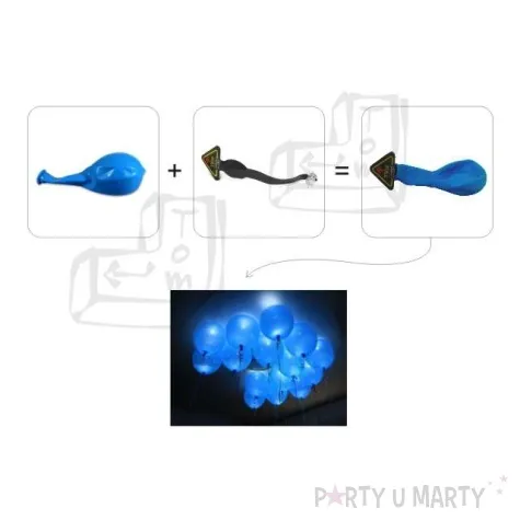 swietlik led do balonow lateksowych bialy 5 szt
