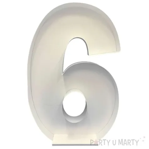szablon do balonow cyfra 6 godan 120 cm
