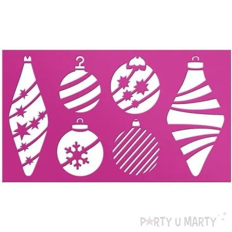 szablony dekoracyjne boze narodzenie bombki titanum 18x10 5 cm