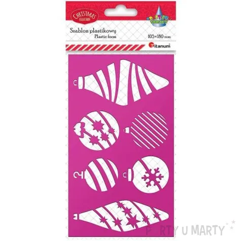 szablony dekoracyjne boze narodzenie bombki titanum 18x10 5 cm