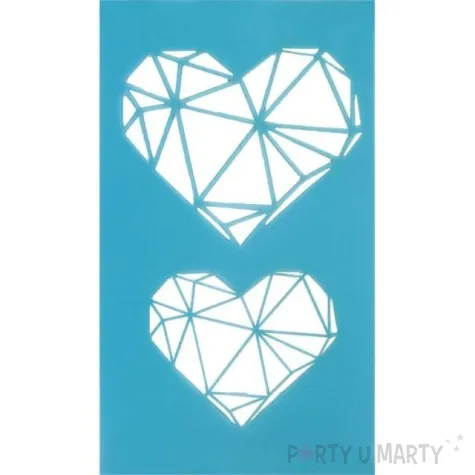 szablony dekoracyjne classic serca geometryczne titanum 180x105 mm