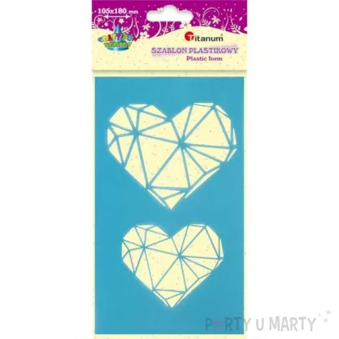szablony dekoracyjne classic serca geometryczne titanum 180x105 mm