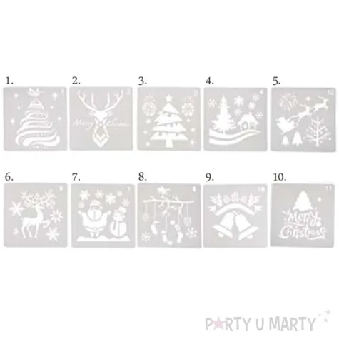 szablony dekoracyjne merry christmas arpex 13x13 cm 2 szt