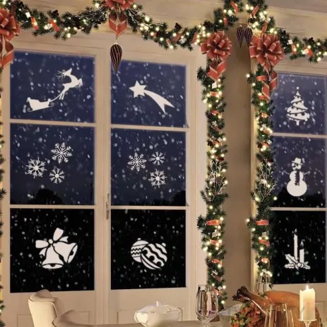 szablony dekoracyjne merry christmas partypal 33x24 cm 8 szt