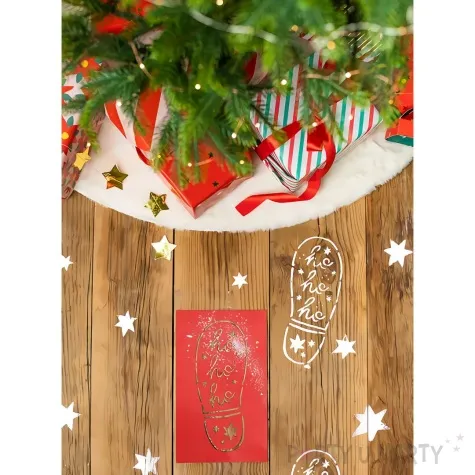 szablony dekoracyjne slady swietego mikolaja partydeco 27 5x16 5 cm 3 szt