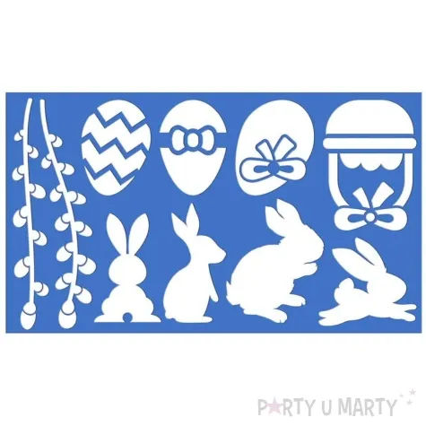 szablony dekoracyjne wielkanoc zajaczki i pisanki titanum 18x10 5 cm