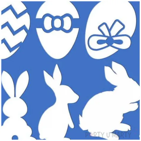 szablony dekoracyjne wielkanoc zajaczki i pisanki titanum 18x10 5 cm