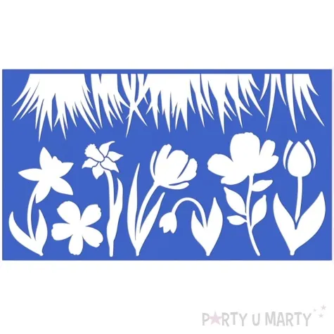 szablony dekoracyjne wiosenne kwiaty laka titanum 18x10 5 cm