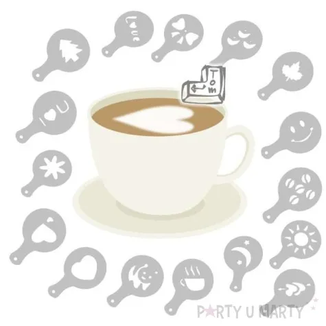 szablony do kawy 16 szt gadgetmaster