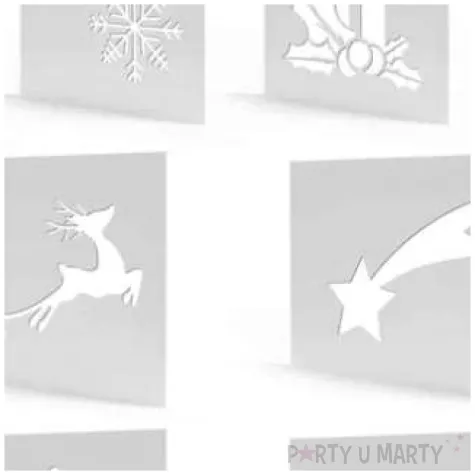 szablony do sniegu swiateczne merry christmas partypal 33x24 cm 8 szt