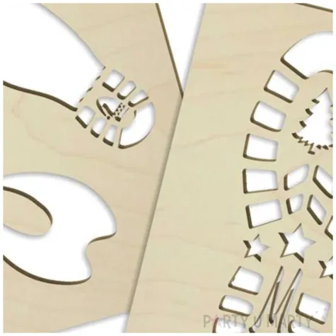 szablony do sniegu swiateczne slad buta mikolaja elfa i kopyto renifera sklejka 2 szt