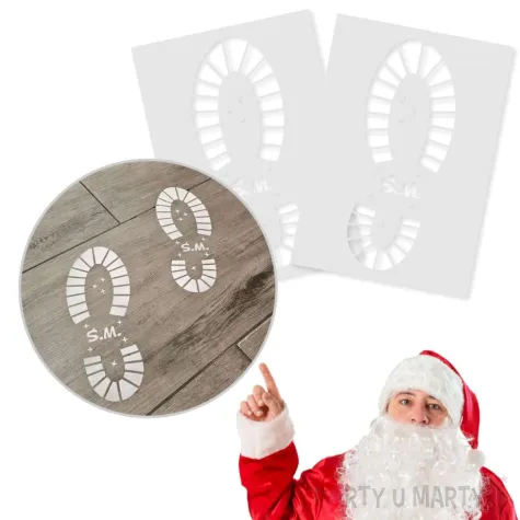 szablony do sniegu swiateczny buty mikolaja i kopytka renifera 3 szt