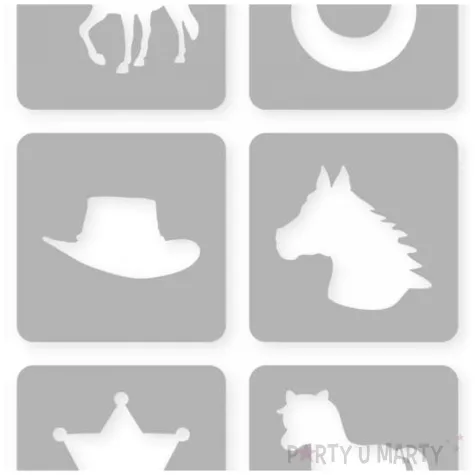 szablony do tatuazy brokatowych zmywalnych konie jazda konna na urodziny dzien dziecka 12 szt