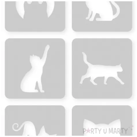 szablony do tatuazy brokatowych zmywalnych kotki na urodziny dzien dziecka 12 szt