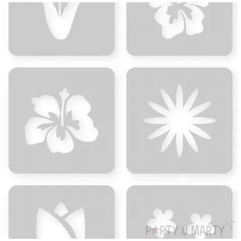 szablony do tatuazy brokatowych zmywalnych kwiaty na urodziny dzien dziecka 12 szt