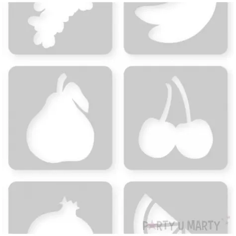 szablony do tatuazy brokatowych zmywalnych owoce na urodziny dzien dziecka 12 szt