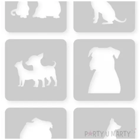 szablony do tatuazy brokatowych zmywalnych pieski na urodziny dzien dziecka 12 szt