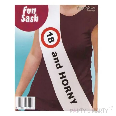 szarfa 18 urodziny traffic birthday funny fashion