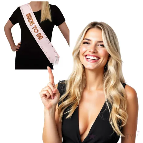 szarfa bride to be glamour rozowa godan