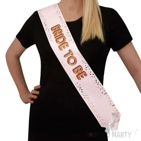 szarfa bride to be glamour rozowa godan