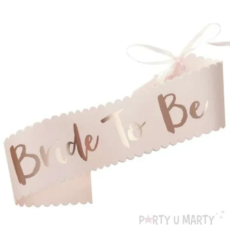 szarfa bride to be rozowe zloto godan