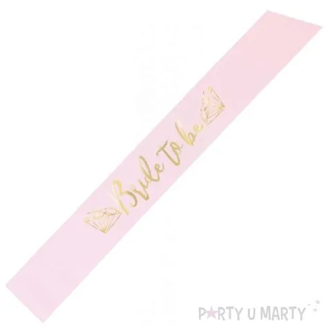 szarfa bride to be rozowo jasna unique