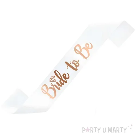 szarfa bride to be wieczor panienski bialy partypal