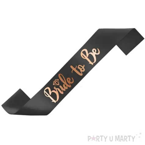 szarfa bride to be wieczor panienski czarny partypal