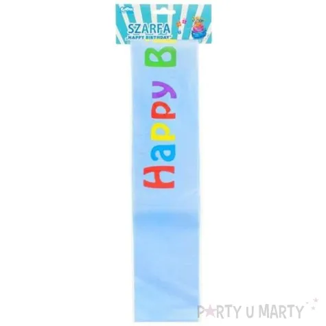 szarfa happy birthday godan blekitna jasna