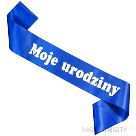 szarfa moje urodziny godan niebieska