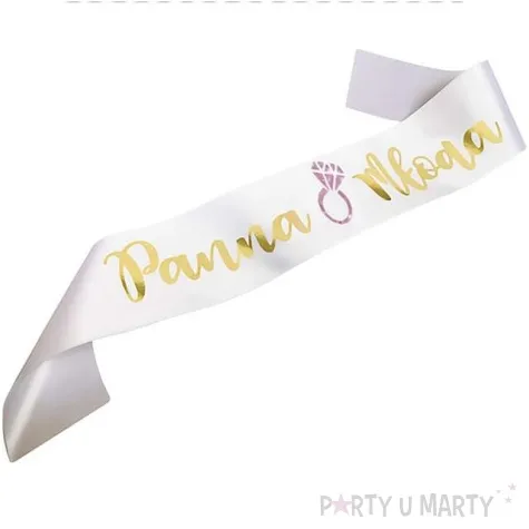 szarfa panna mloda biala partypal