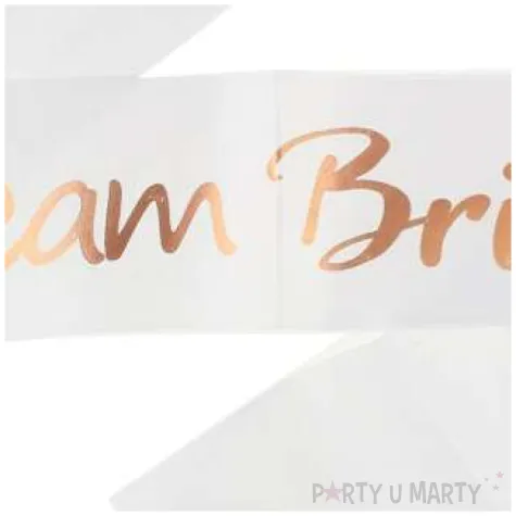 szarfa team bride rozowe zloto godan