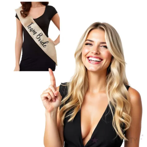 szarfa team bride zloty smiffys