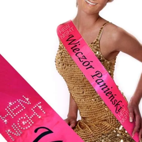 szarfa wieczor panienski hen night rozowa